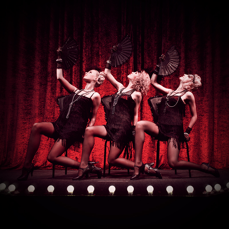 Chicago themed hen do Leeds - bride and squad doing Cell Block Tango choreography