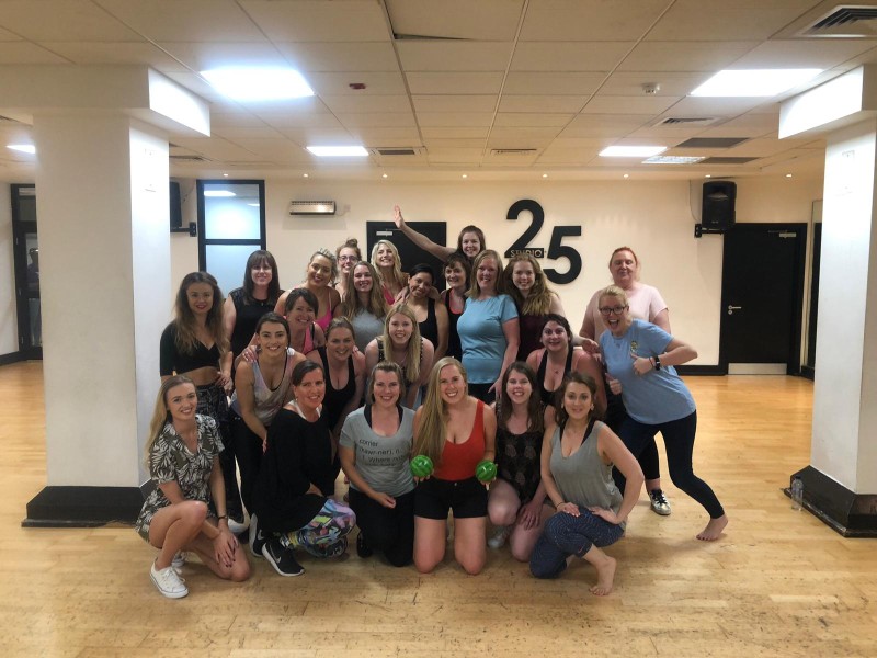 Dirty Dancing hen party dance class Leeds - iconic lift hen do celebration