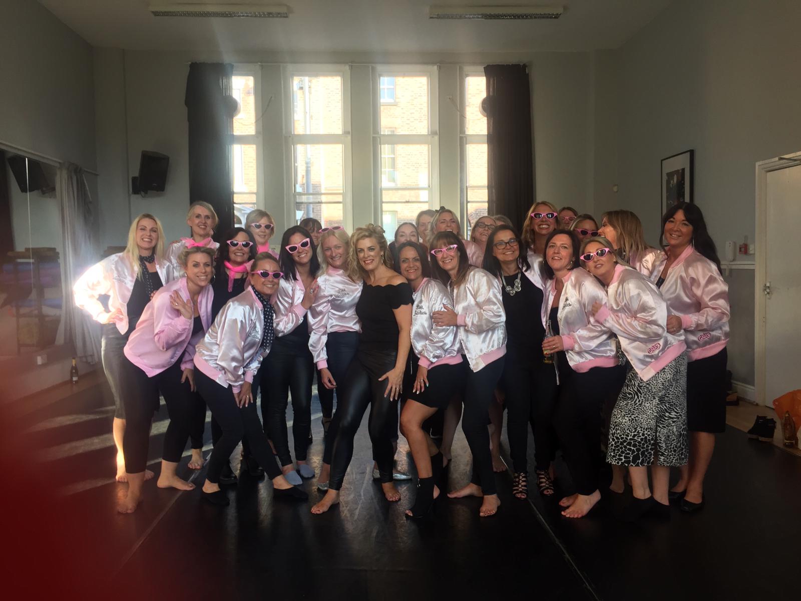 Grease hen party dance class Leeds - Pink Ladies 50s rock and roll hen do